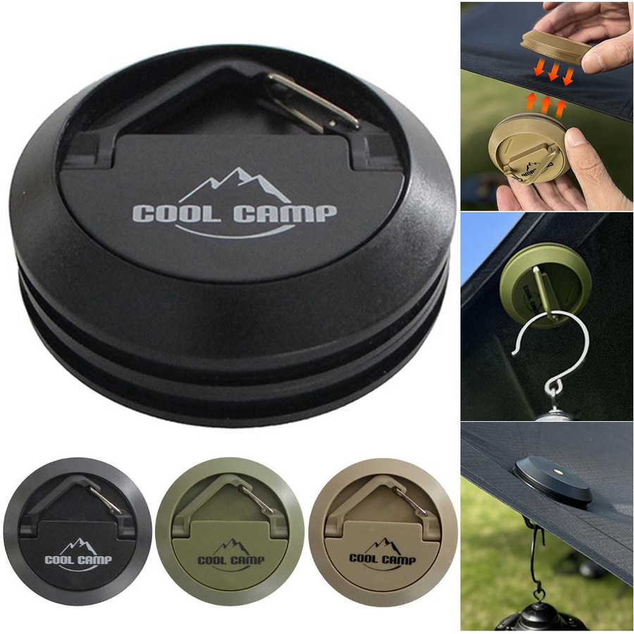 Super Six Magnetischer Haken für Campingzelte und Outdoor-Überdachungen in Schwarz aus ABS mit starkem Magnetverschluss - Bild 5