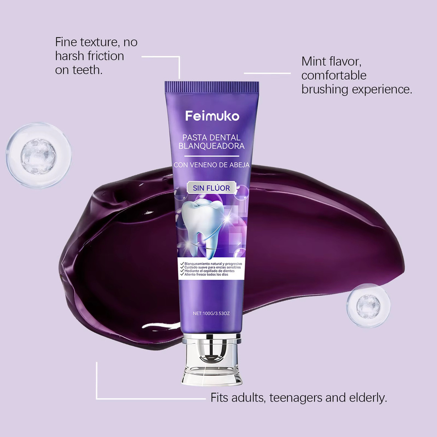 Oralhoe Bienengift Lila Zahnpasta mit Hydroxylapatit, Unisex - Bild 3