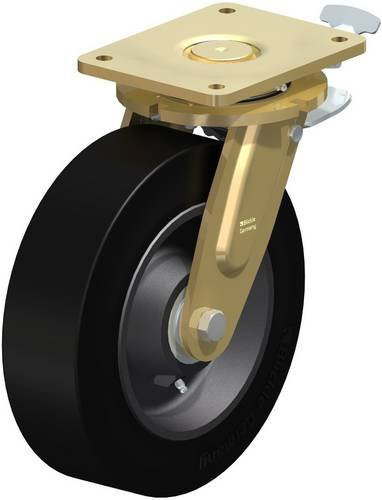 Blickle Lenkrolle LS-GEV 302K-ST-RI4 mit Feststeller in Anthrazit und Schwarz, Rad-Durchmesser: 30 cm, Tragfähigkeit: 1080 kg - Bild 1