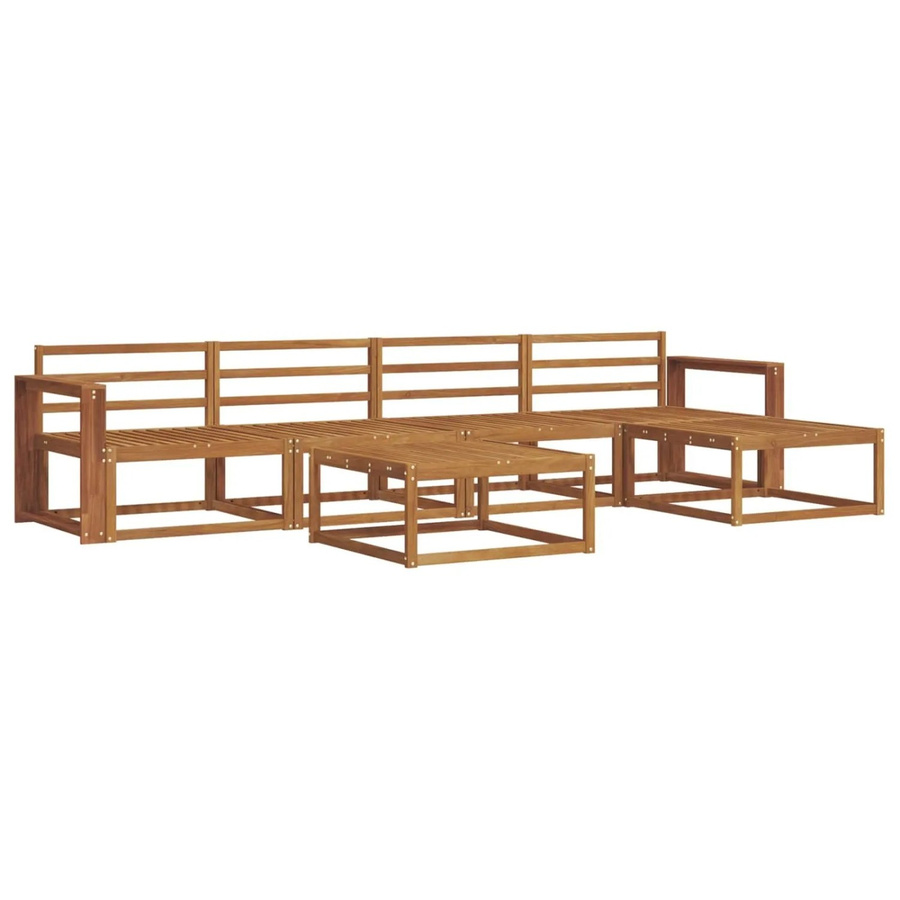 vidaXL Outdoor-Sofagarnitur 6-teilig aus Akazie Massivholz in Braun mit Latten-Design - Bild 2