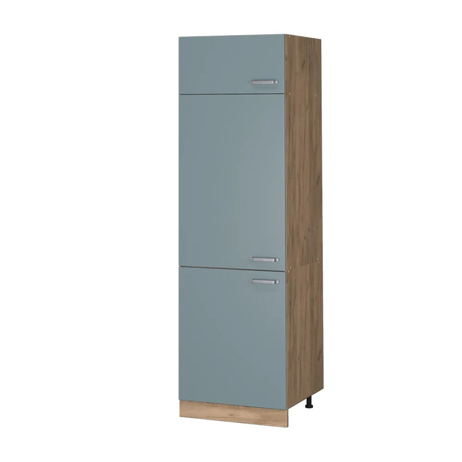 Vicco Kühlumbauschrank R-Line Küchenschrank in Blau-Grau und Eiche, Breite: 60 cm, Höhe: 207 cm, Tiefe: 57,2 cm - Bild 2