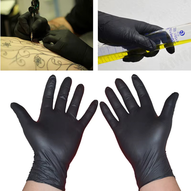Usiriy Einweg-Tattoo-Handschuhe aus Nitril, Schwarz, Unisex - Bild 4