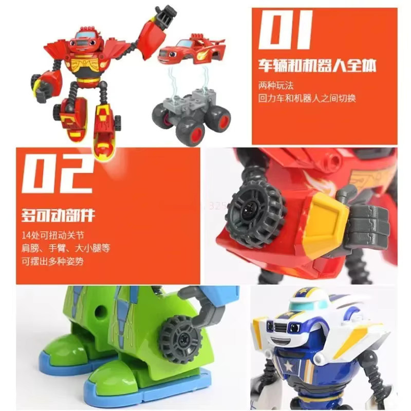 HEROCROSS Blaze Monster Maschinen Deformiertes Auto Modell, Fahrzeug - Bild 2