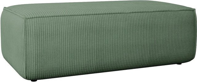 Vente-unique Sitzhocker Amelia in Grün mit Cord-Bezug, Breite: 102 cm - Bild 1