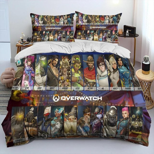 Bettwäsche-Set Overwatch DVA mit Bettbezug und Kissenbezug, Mehrfarbig, Breite: 70 cm, Länge: 133 cm - Bild 1