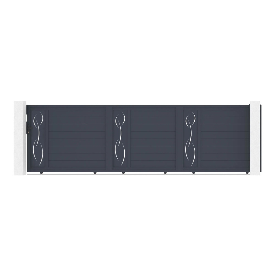 Casanoov Schiebetor Life aus Aluminium in Grau mit Ranger C300 Motorisierung, B/H: 500 x 140 cm - Bild 2