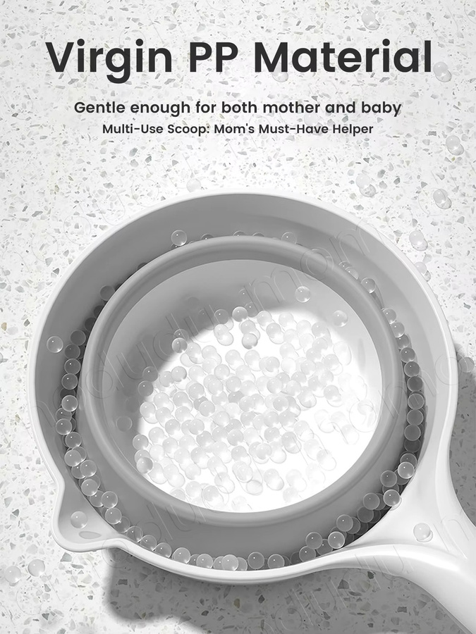 momo&dudu Baby-Badewannen-Spülbecher in Grau und Weiß, rutschfester Shampoo-Helfer für die Haarwäsche - Bild 2