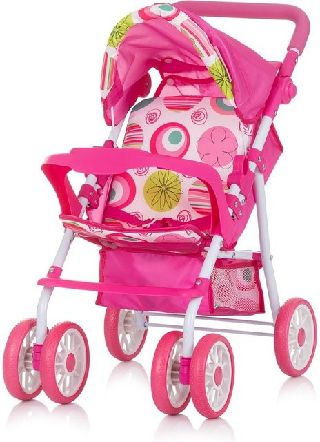Chipolino Puppenwagen Dolly Korb faltbar rosa pink - Bild 1