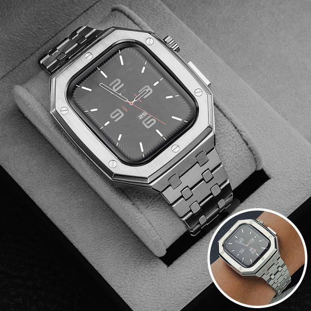 OAKCHARM Uhrenarmband-Set Edelstahl, Silber, Unisex - Bild 1