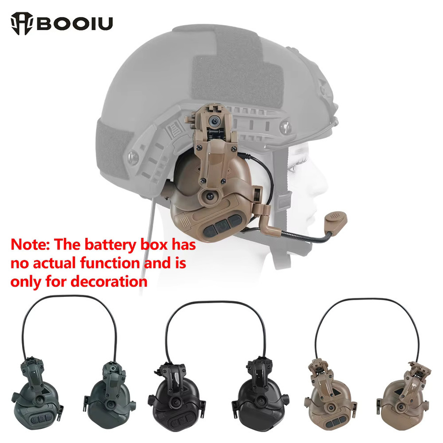 BOOIU Taktisches Schieß-Headset in Grün mit 3,5-mm-Schnittstelle für Gehörschutz und Kommunikation beim taktischen Training - Bild 3