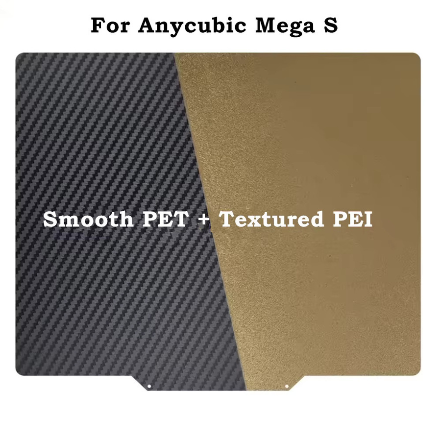 Anycubic Mega S Bauplatte mit glatter und strukturierter PEY+PEI Oberfläche, doppelseitige magnetische Federstahl-Druckplatte, B/T: 220 x 240 mm - Bild 3
