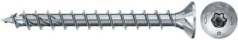 Fischer Spanplattenschraube TX aus Stahl, galvanisch verzinkt, Durchmesser: 5 mm, Länge: 70 mm, 200 Stück - Bild 1