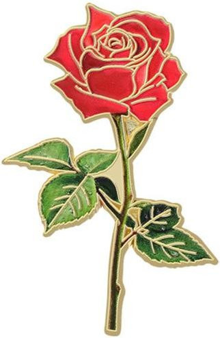 SILVERHOO Anstecknadel Emaille, Blumenmuster, Bunt, Damen - Bild 1