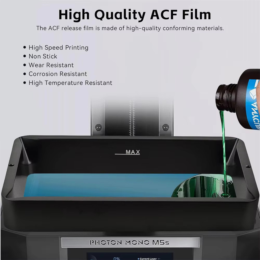 Anycubic Hochgeschwindigkeits-ACF-Trennfolie für Photon Mono M5s, M5s Pro, M7 Pro Max und Photon Serie Resin 3D-Drucker, transparent - Bild 4