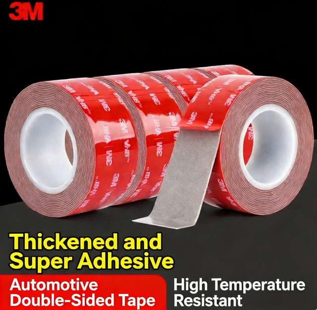 3M VHB Doppelseitiges Klebeband Industrie für Automobile, Hochviskos und Hochtemperaturbeständig, Rot - Bild 1