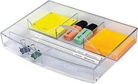 Schubladeneinsatz HAN für Impuls/Systembox Karma, 6 Fächer mit Tragegriff, transparent, B: 23,7 cm, T: 18,0 cm, H: 4,0 cm - Bild 1
