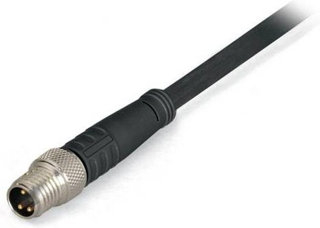 WAGO Sensor-Aktor-Steckverbinder 756-5111/030-100 konfektioniert M8 Stecker gerade, 3-polig, schwarz, Länge: 10,0 m - Bild 1