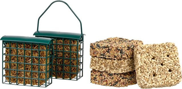 Dobar Wildvogel-Saaten-Blöcke-Set mit Spender, 8-teilig, Grün - Bild 1