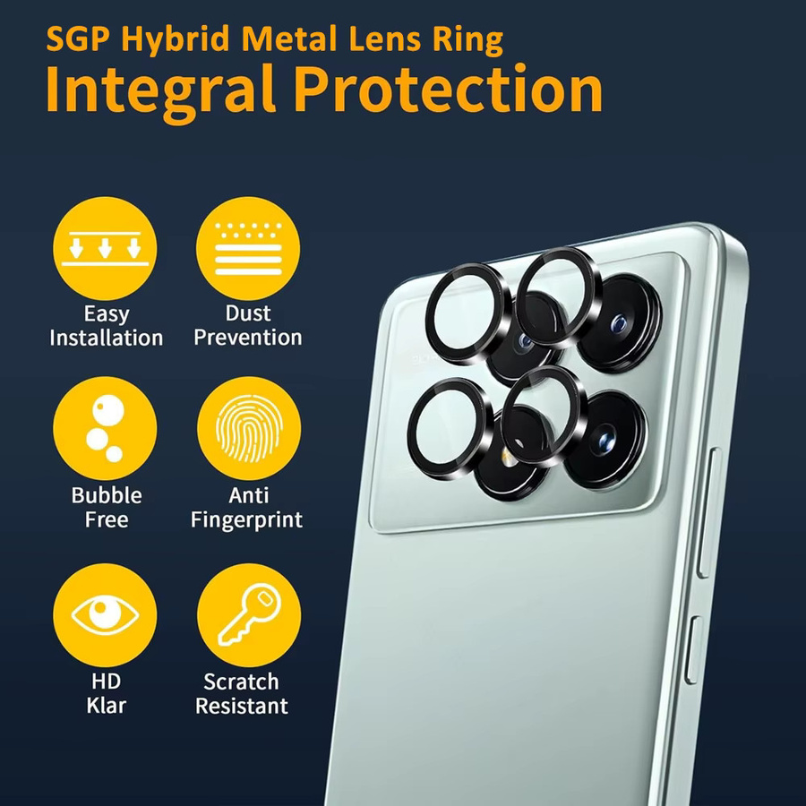 Xiaomi Kamera-Schutzring aus Metall für POCO F8 Ultra F8Pro 5G in Silber und Multicolour mit Anti-Scratch-Funktion - Bild 6
