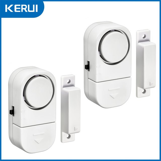 KERUI Tür-Fenster-Sensor in Weiß, magnetischer kabelloser Sicherheitsalarm mit 90 dB - Bild 1