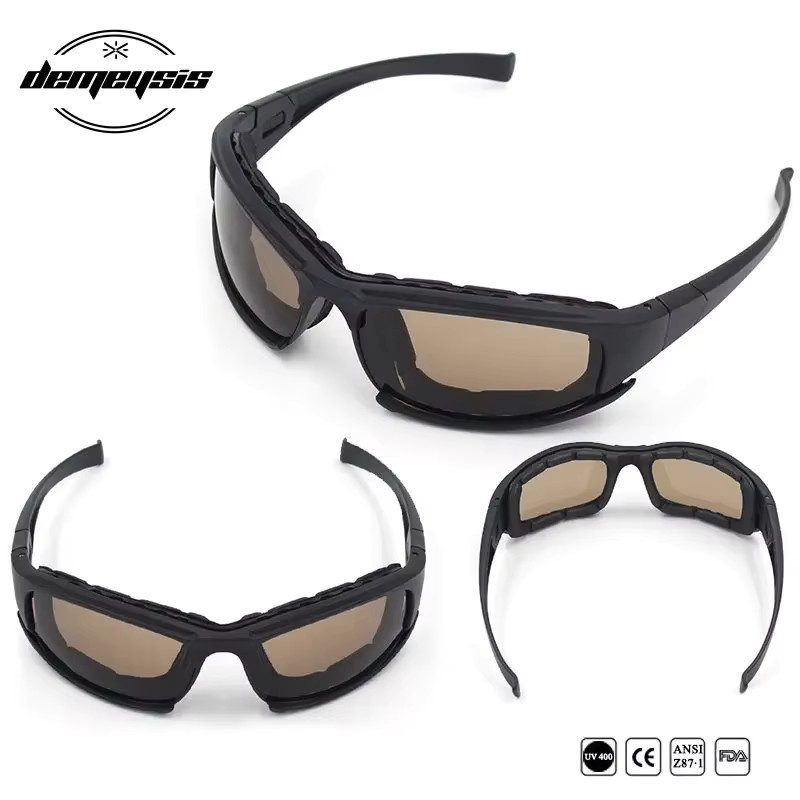 Photochrome Sonnenbrille, Vollrand, Black, Plastic, Wrap - Bild 2