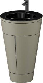 Duravit Waschtischunterschrank Starck 1 c-bonded Set, Schwarz, B/T/H: 56 x 60,5 x 86,4 cm - Bild 1