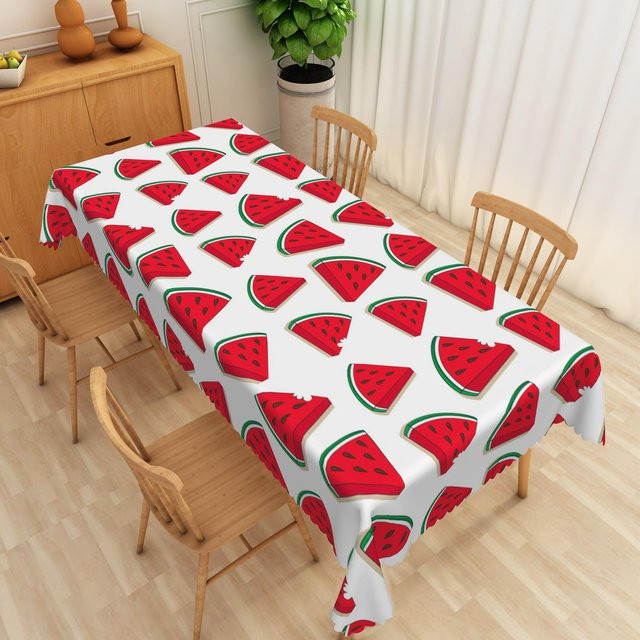 Wasserdichte Tischdecke von JMG Household Supplies mit Fruchtmuster aus Polyester, B/B: 100 x 140 cm, Weiß - Bild 1