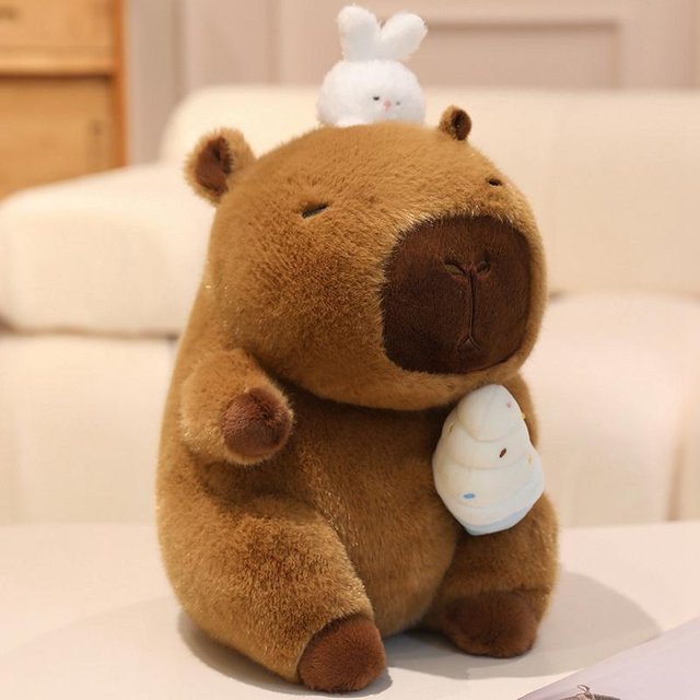 Capybara Plüschtier Eis Kokosnuss, braun, 22cm, ab 14 Jahren - Bild 1