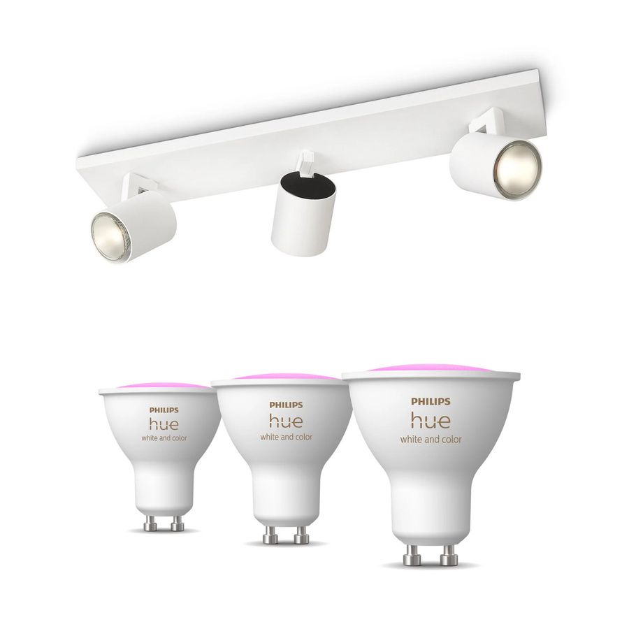 Philips Hue Runner Spot 3er-Pack in Weiß mit farbigen GU10 LED-Leuchtmitteln - Bild 1