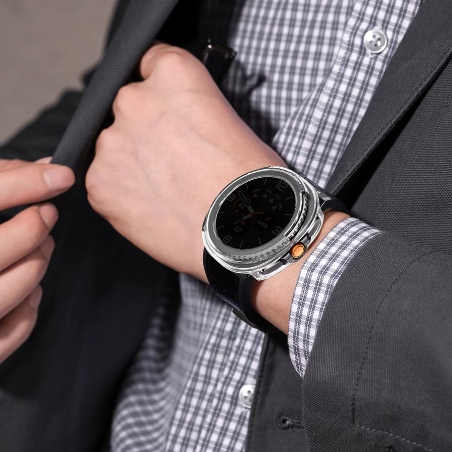 CAOWTAN Sichtschutzfolie + PC-Hülle für Samsung Galaxy Watch 8 Classic 46 mm, Schwarz - Bild 4