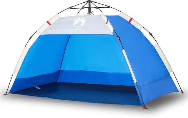 Furnicato Strandzelt Azurblau mit Quick Release System B/T/H: 195 x 101 x 115 cm - Bild 1