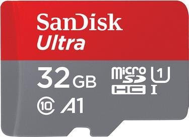 SanDisk Ultra microSD Speicherkarte A1 mit 32 GB in Rot - Bild 1