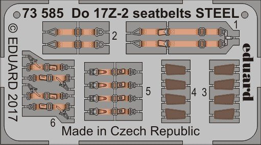 Eduard Dornier Do 17 Z-2 Seatbelts Steel - Bild 1