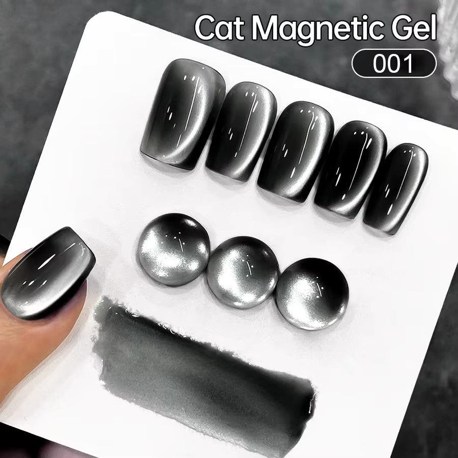 QAZIXU Black Cat Eye Gel Nagellack, 10 ml, Damen - Bild 4