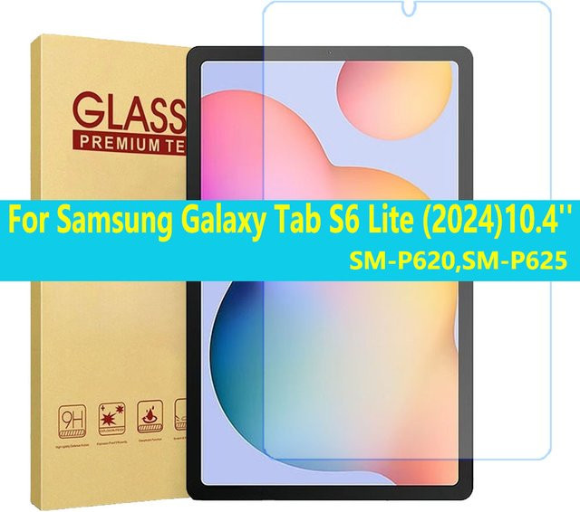 Hot Pada Displayschutzfolie aus gehärtetem Glas für Samsung Galaxy Tab S6 Lite 2024 10,4 Zoll SM-P620 SM-P625 Transparent - Bild 1
