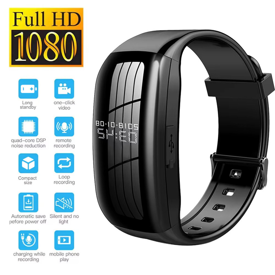 CUGUU 2-in-1 Smartwatch mit Kamera und Sprachrekorder in Schwarz - Bild 2