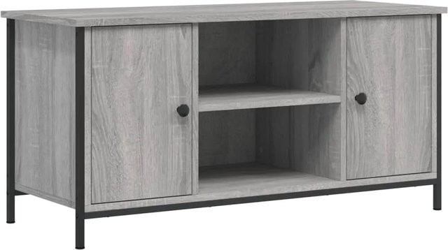 vidaXL TV-Schrank Grau Sonoma aus Holzwerkstoff und Eisen mit industrieller Note B/T/H: 100 x 40 x 50 cm - Bild 1