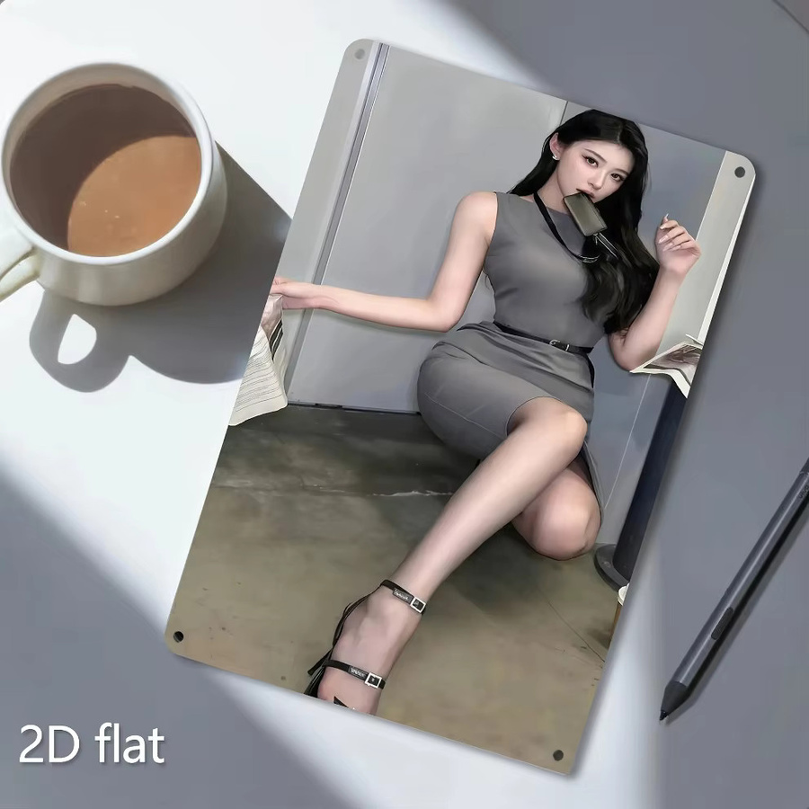 CIFBUY Elegante Metall-Wandkunst mit weiblicher Silhouette als wetterfeste 2D-Flacheisen-Dekoration für Innen- und Außenbereich - Bild 2