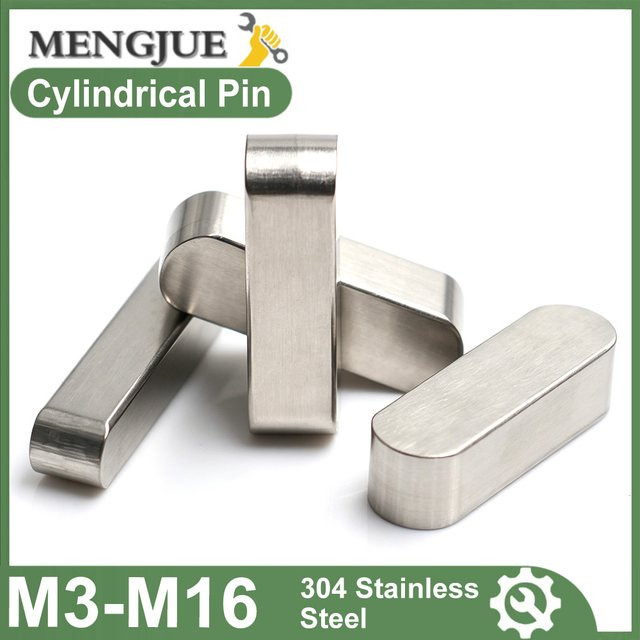 MENGJUE Maschinenschlüssel aus 304 Edelstahl in Silber mit abgerundeter Endseite als Keilwellen-Übertragungsschlüssel und Kupplungsverbinder für M3 bis M16 - Bild 1