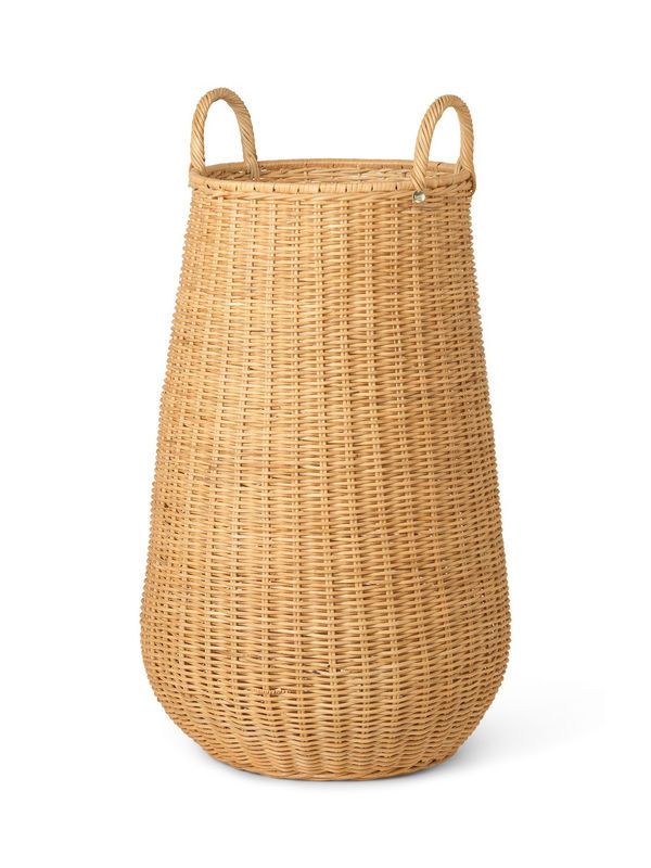 Ferm Living Braided Wäschekorb aus Rattan in Braun mit Griffen - Bild 3