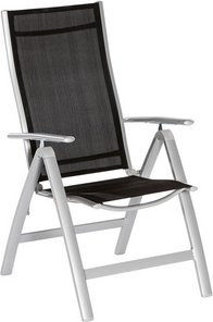 MERXX Klappsessel Carrara aus Aluminium und Textil in Grau, B/H/T: 60 x 108 x 70 cm - Bild 1