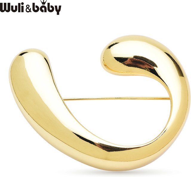 Wuli&baby Brosche, Edelstahl, 2-farbig, Unisex - Bild 1