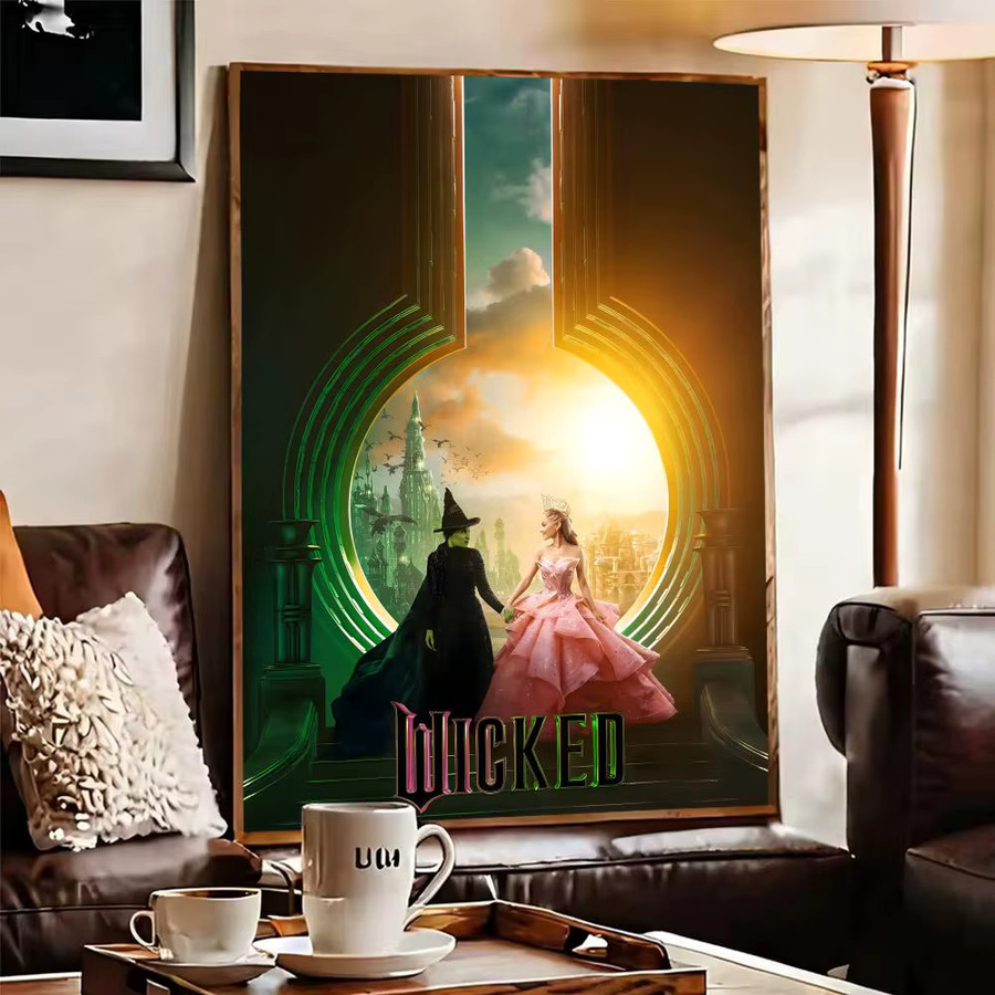 W-Wicked Movie Poster selbstklebender wasserfester Papieraufkleber in Schwarz und Multicolour, Wanddekoration für Kaffeehäuser, B/H: 20 x 15 cm - Bild 3