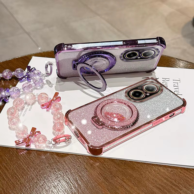 Schutzhülle mit Lanyard für Realme C67 C51S C75 C55 C51 C53 C71 C65 C61 in Pink - Bild 3