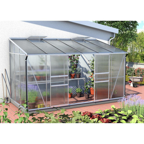 VITAVIA Gewächshaus Osiris aus Aluminium und Kunststoff in Schwarz mit 7,8 m² Fläche und winterfester Konstruktion - Bild 2