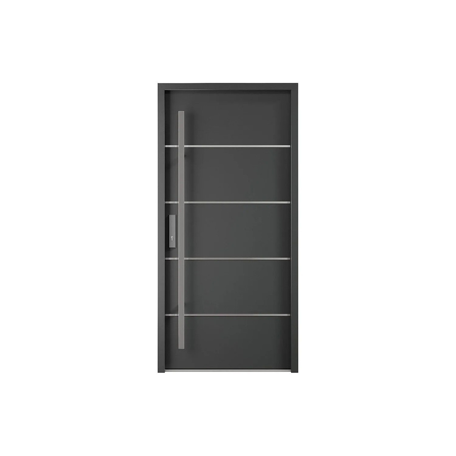 Haustür Lusada aus Stahl in Anthrazitgrau, modern, B: 95 cm, H: 207 cm, T: 90 cm - Bild 2