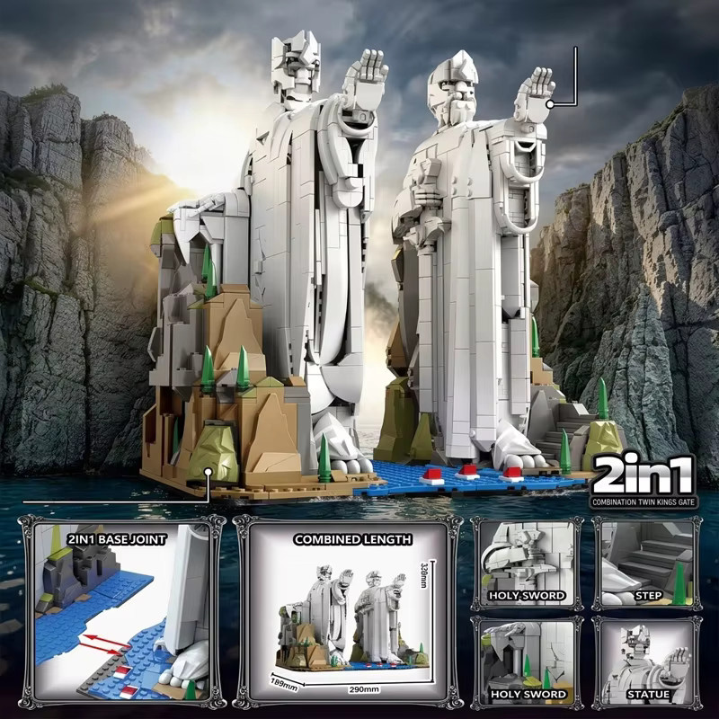 BXA MOC-Set Der Argonath: Säule der Könige, Bausteine-Set, ab 14 Jahren - Bild 3