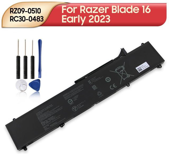 Wiederaufladbarer Lithium-Ionen-Akku für Razer Blade 16 Early 2023 RZ09-0510 RC30-0483 in Schwarz mit 6182mAh - Bild 1