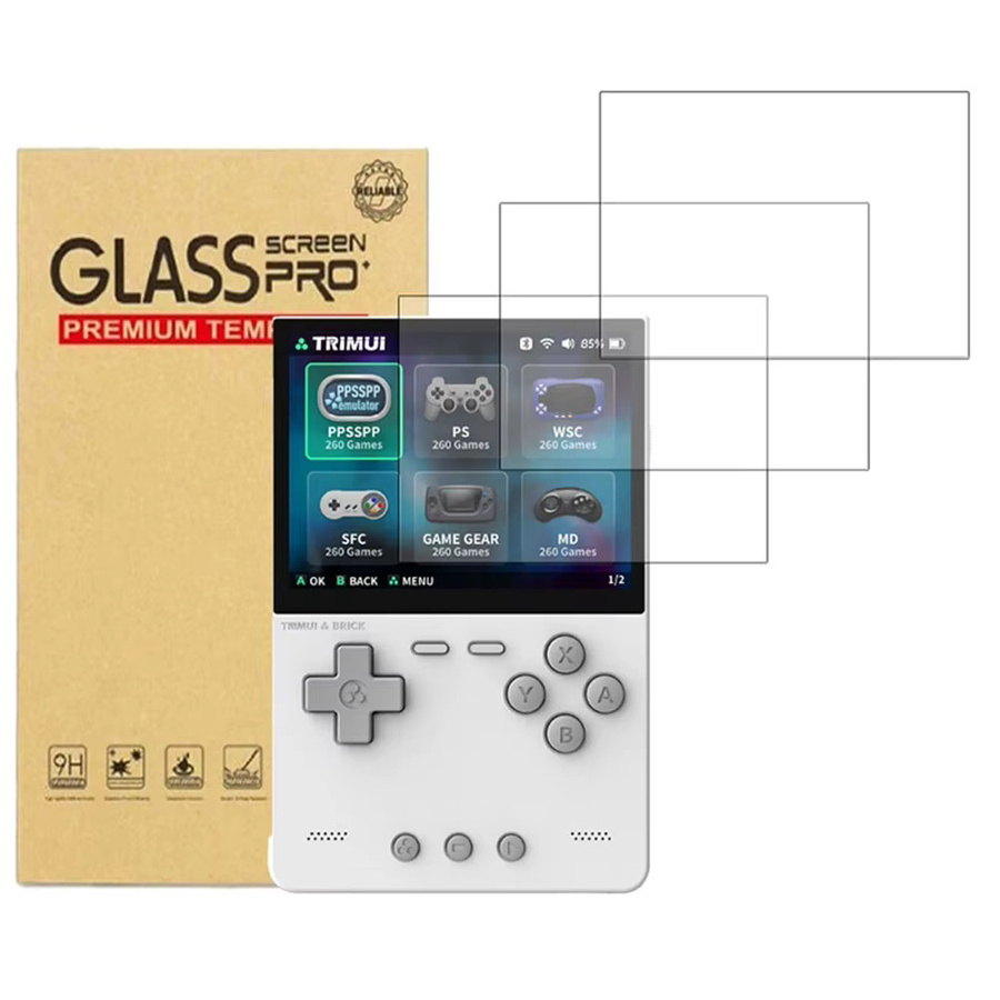 Trimui Brick Game Console Displayschutzfolie aus gehärtetem 9H Glas, transparent und kratzfest - Bild 2