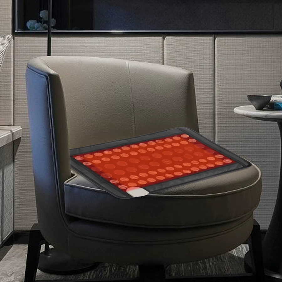 Bymaocar Jade-Heizmatte mit Infrarot-Technologie für Rückenmassage und Schmerzlinderung, Schwarz, B/H: 59,69 x 40,64 cm - Bild 4